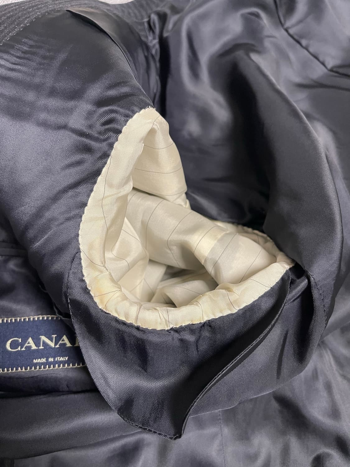 까날리(CANALI) 스트라이프 울 수트 자켓 46C 상품이미지9