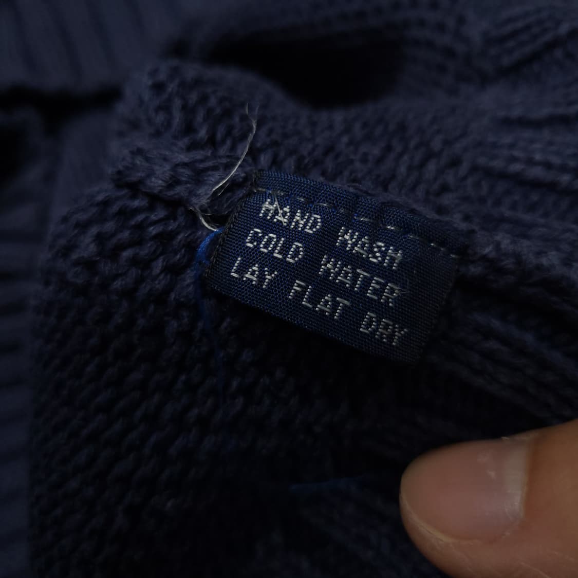 폴로 랄프로렌 코튼 니트 네이비L 상품이미지5