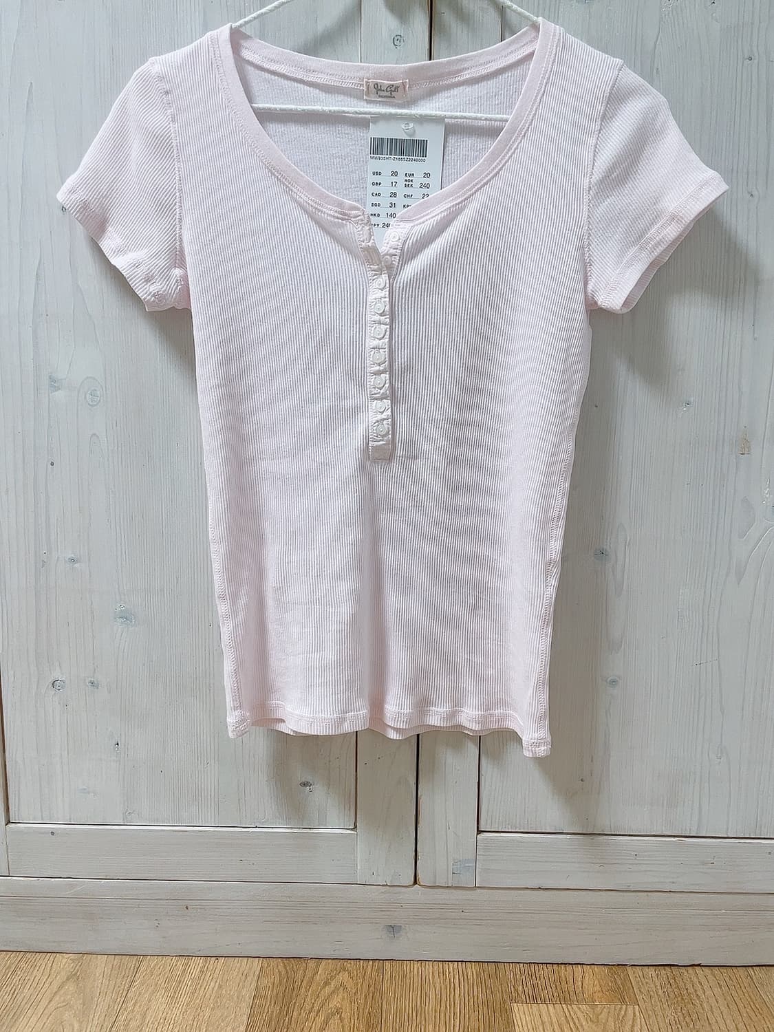 브랜디멜빌 페일핑크 젤리 반팔 티셔츠 새상품 상품이미지1