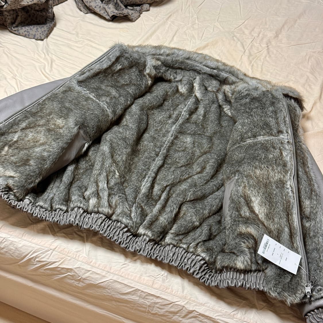 캠퍼 우드 퍼 레더 리버서블 재킷 브라운 상품이미지7