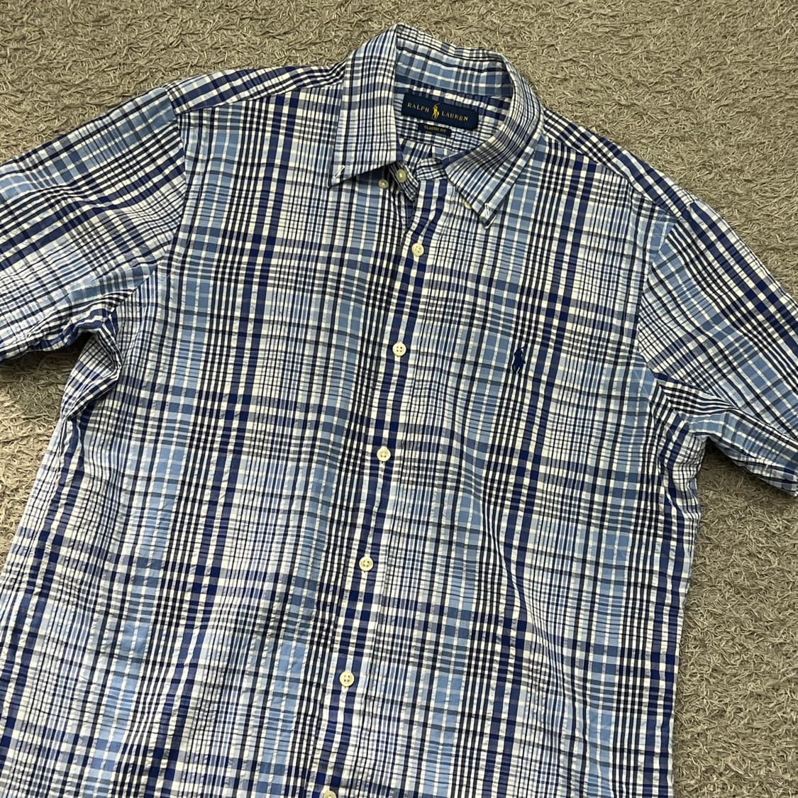 [100] 폴로 랄프로렌 시어서커 반팔셔츠 상품이미지1