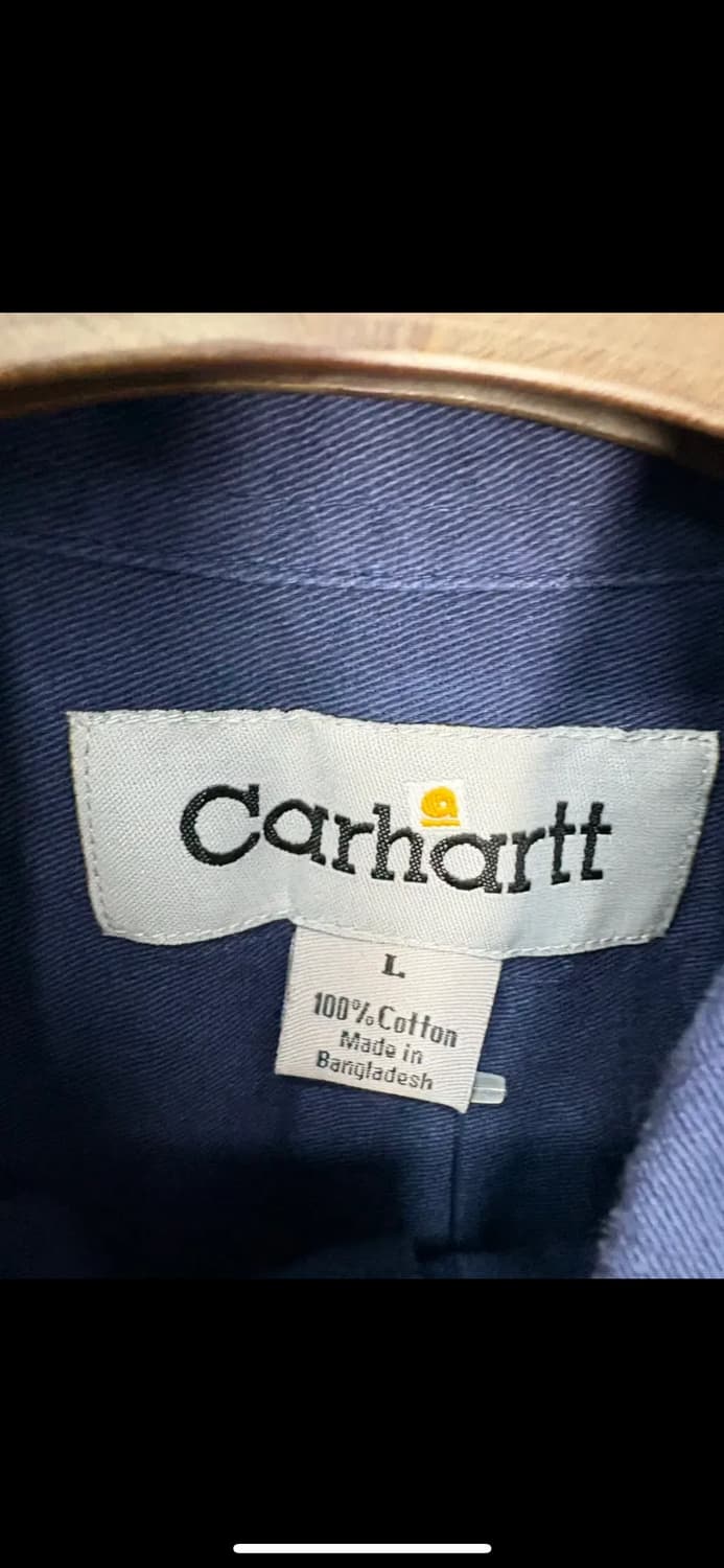 칼하트 네이비 버튼다운 워크셔츠 H1646 상품이미지5