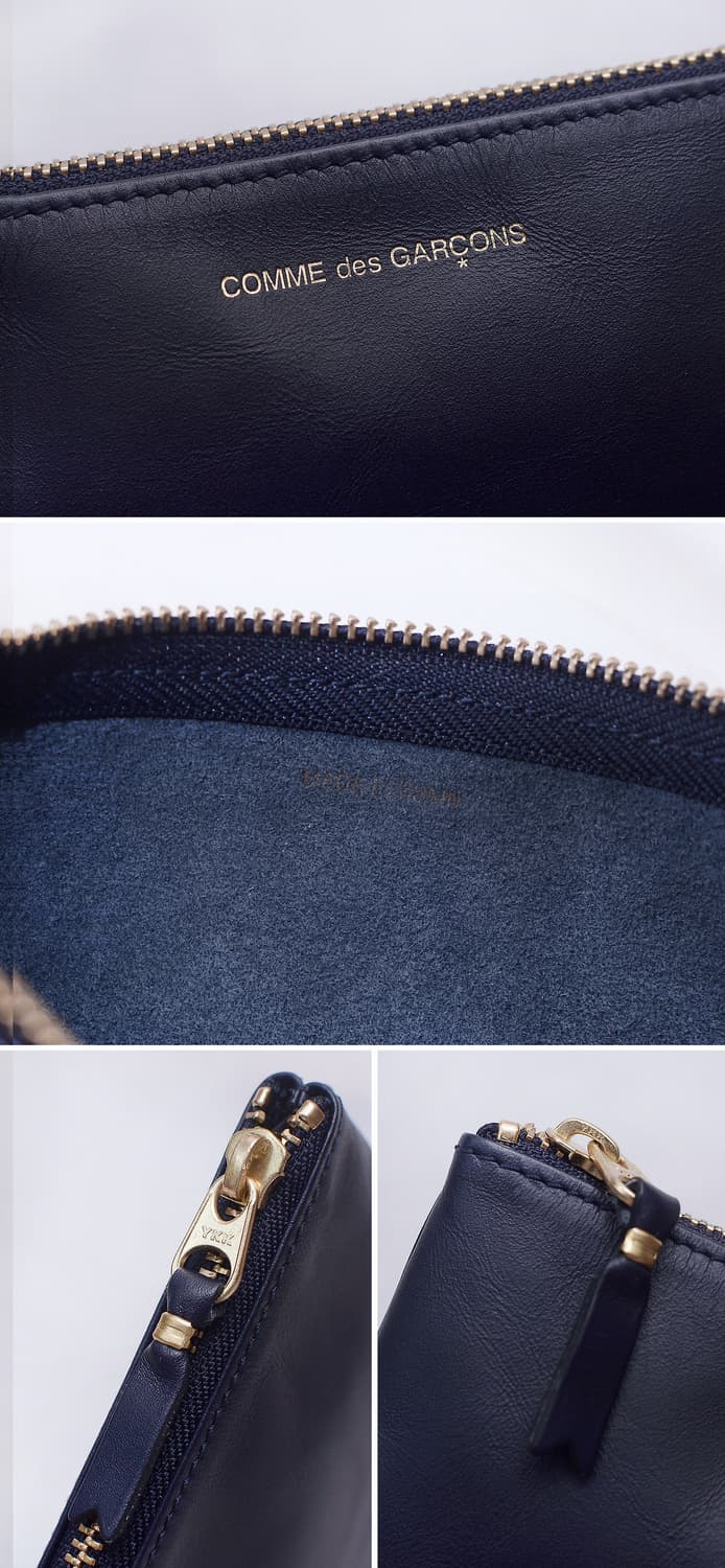꼼데가르송 금장 로고 카프스킨 레더 클러치백 상품이미지7