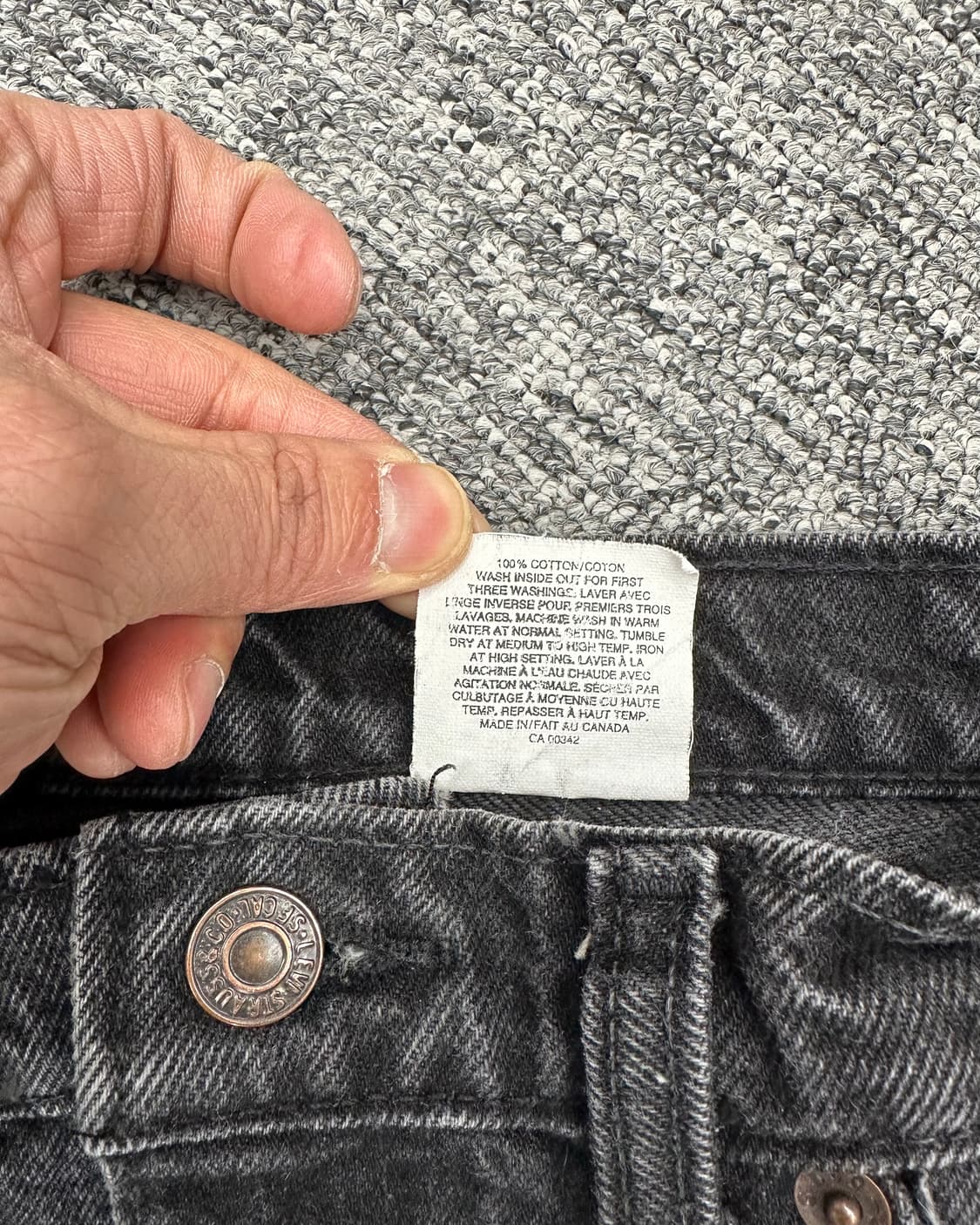 (허단38)리바이스 흑청 619 오렌지탭-M1846 상품이미지5