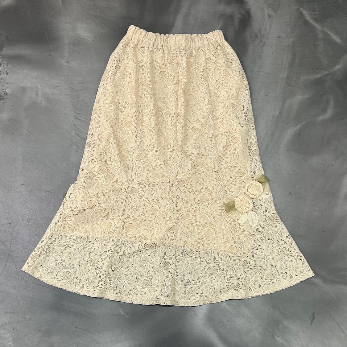 lassiette 플라워 펀칭 슬리브리스+스커트 셋업 y18156  상품이미지8