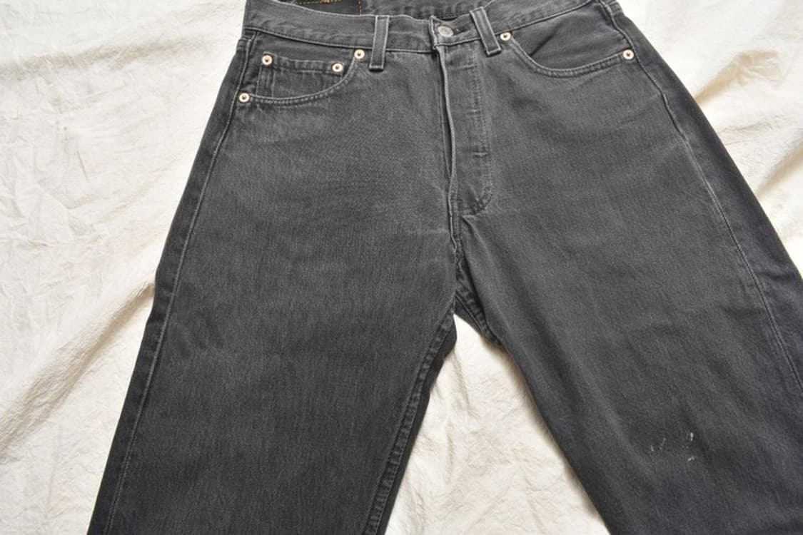 90S USA 리바이스 501 청바지 흑청 블랙 28 상품이미지5