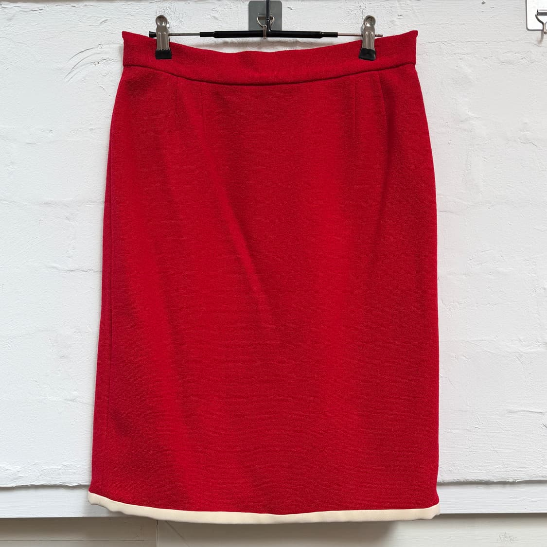 Christian Dior 크리스찬 디올 빈티지 울 레드 스커트 44 상품이미지1