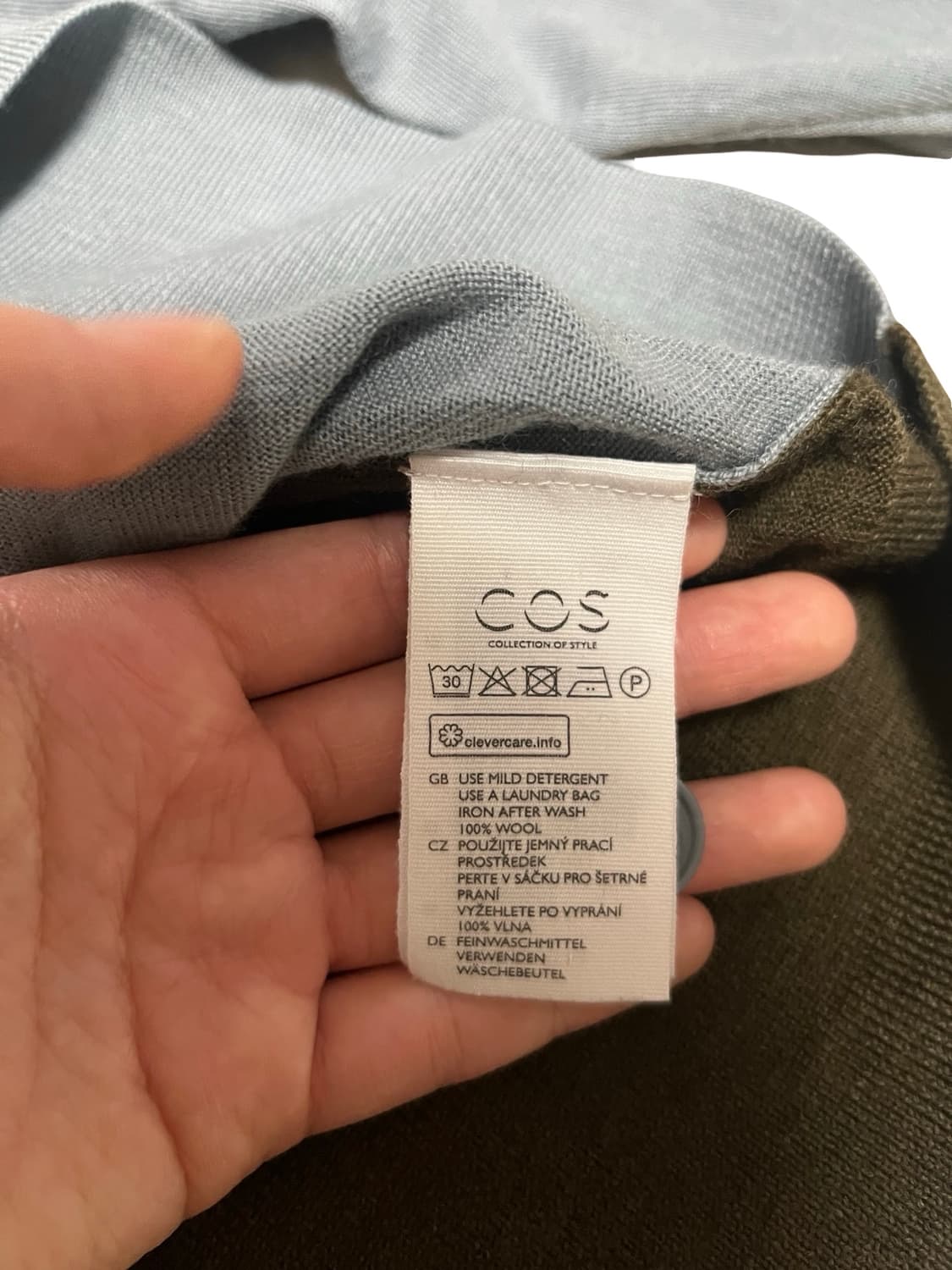 코스 브이넥 컬러믹스 울 가디건  상품이미지4