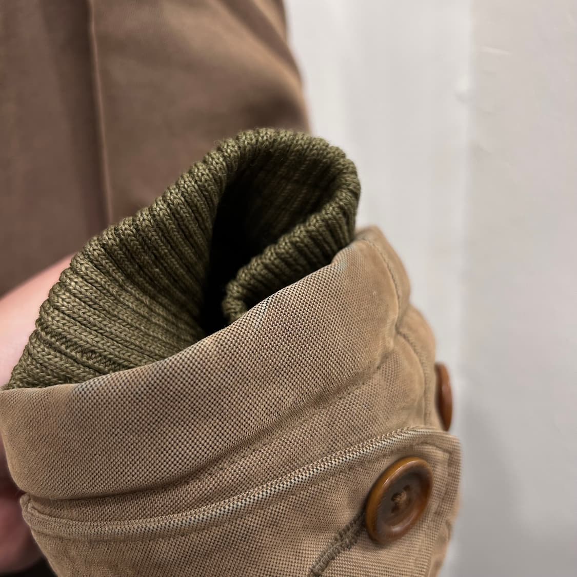 노티카 밍크헤어 누빔 후드 코튼 개파카 롱 야상 상품이미지4