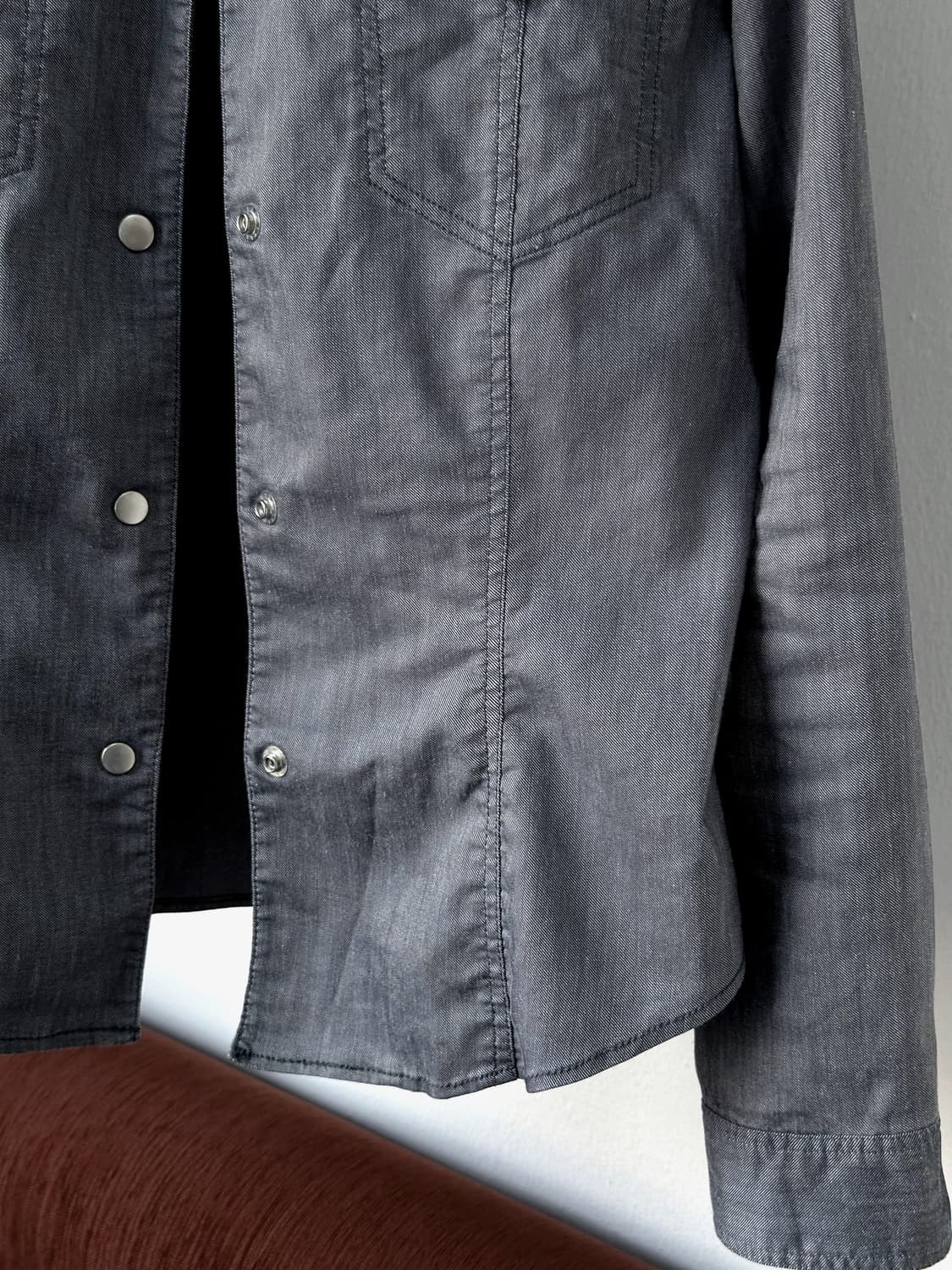 Stretched cotton linen western shirt 상품이미지7