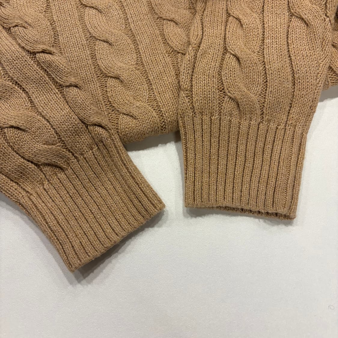 [S] 폴로 랄프로렌 신형 큐알 꽈배기 니트 베이지 B683 상품이미지9