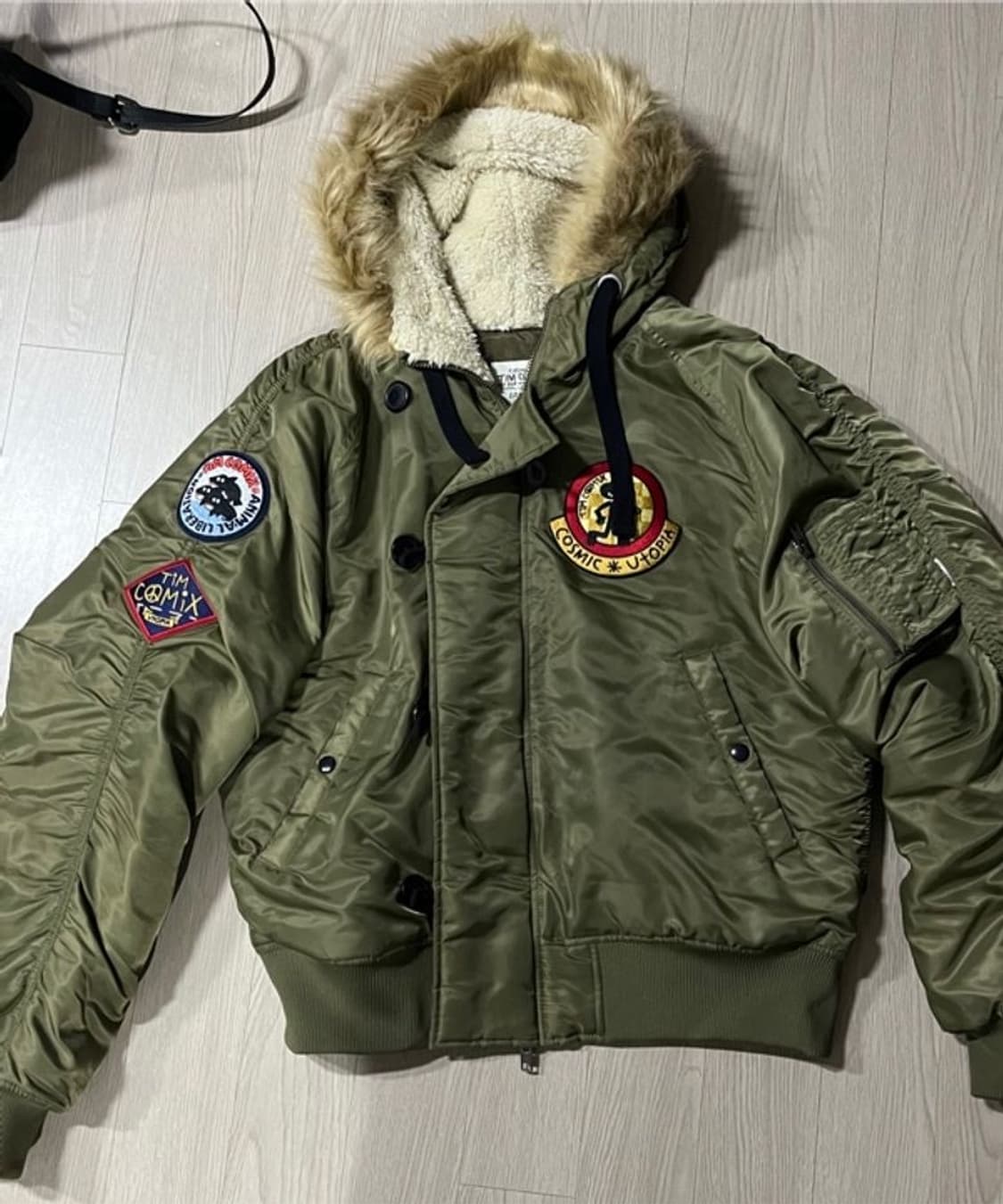 팀코믹스 ma-1 점퍼 카키 S size 새상품 상품이미지1