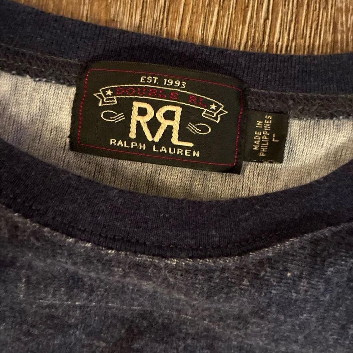 RRL 더블알엘 인디고 코튼 풋볼 스웻셔츠 상품이미지4