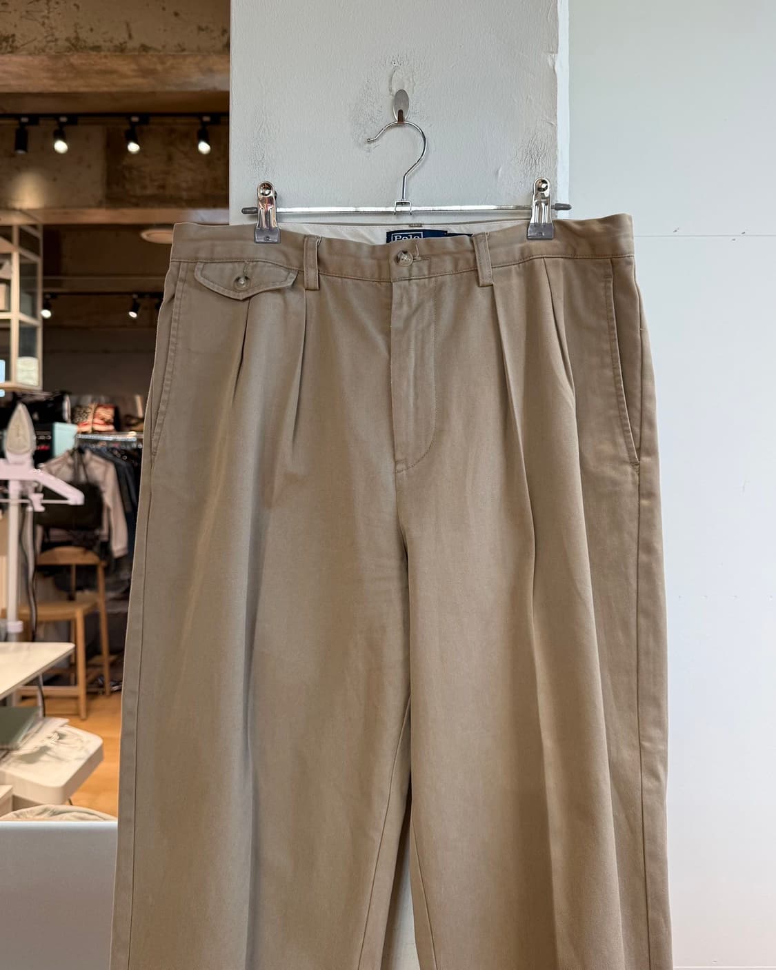 폴로 랄프로렌 브라운 핀턱 치노 팬츠 상품이미지3