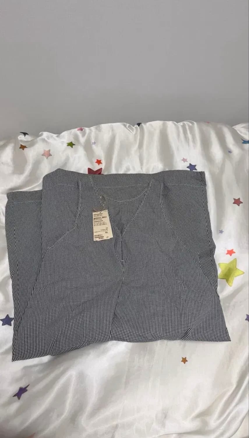 (새상품) 무인양품 MUJI 브로드 슬리브리스 원피스,다크네이비체크,XL 상품이미지5