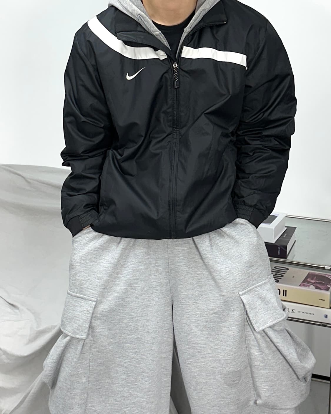 나이키 블랙 스우시 바람막이 L 상품이미지1