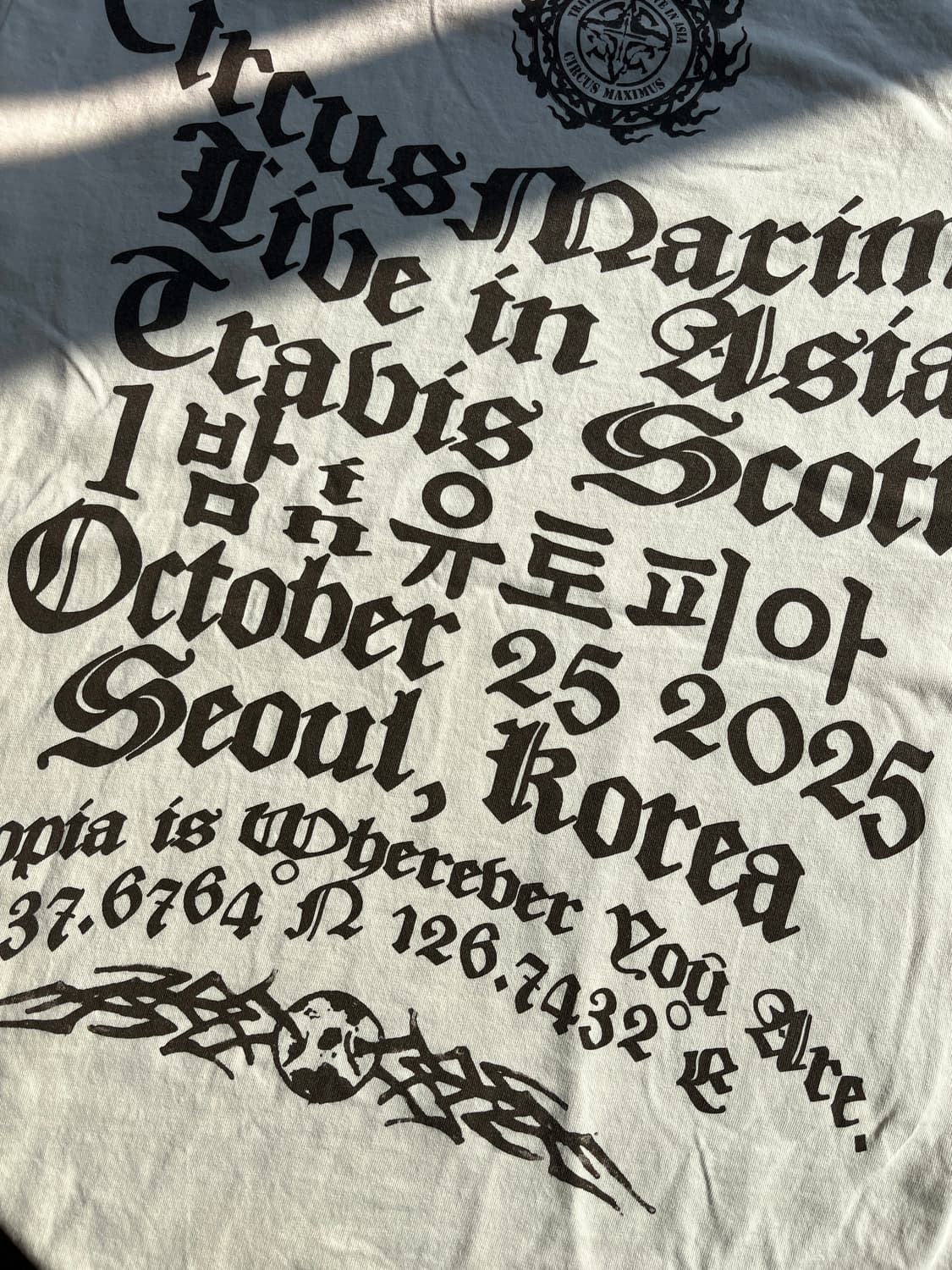 트래비스 스캇 내한 티셔츠 XL 상품이미지1