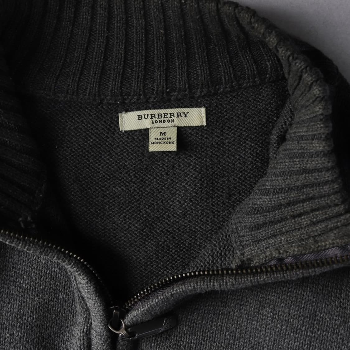버버리 차콜 하프집업 니트 M 상품이미지5