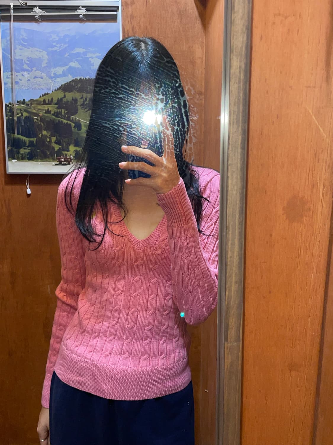 (S) 랄프 로렌 케이블 브이넥 니트 상품이미지1