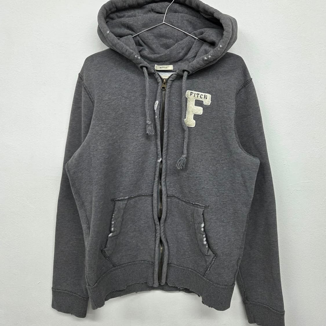 아베크롬비 y2k 올드스쿨 스웻 후드집업 희귀져지(M) 상품이미지4