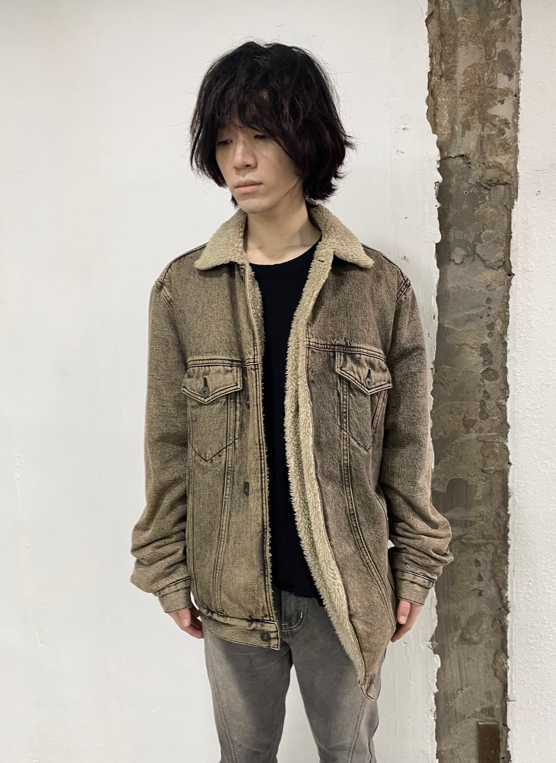 와이프로젝트 시어링 데님 자켓 상품이미지1