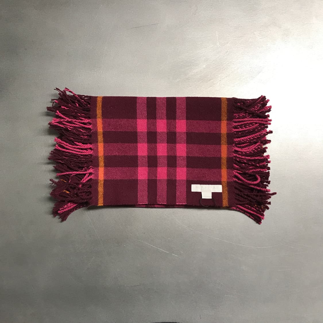 버버리 정품 캐시미어 머플러 버건디 상품이미지1