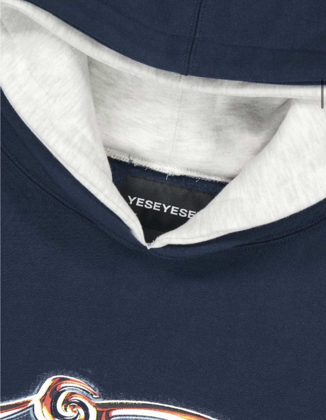 예스아이씨 더블 후디 네이비 상품이미지3