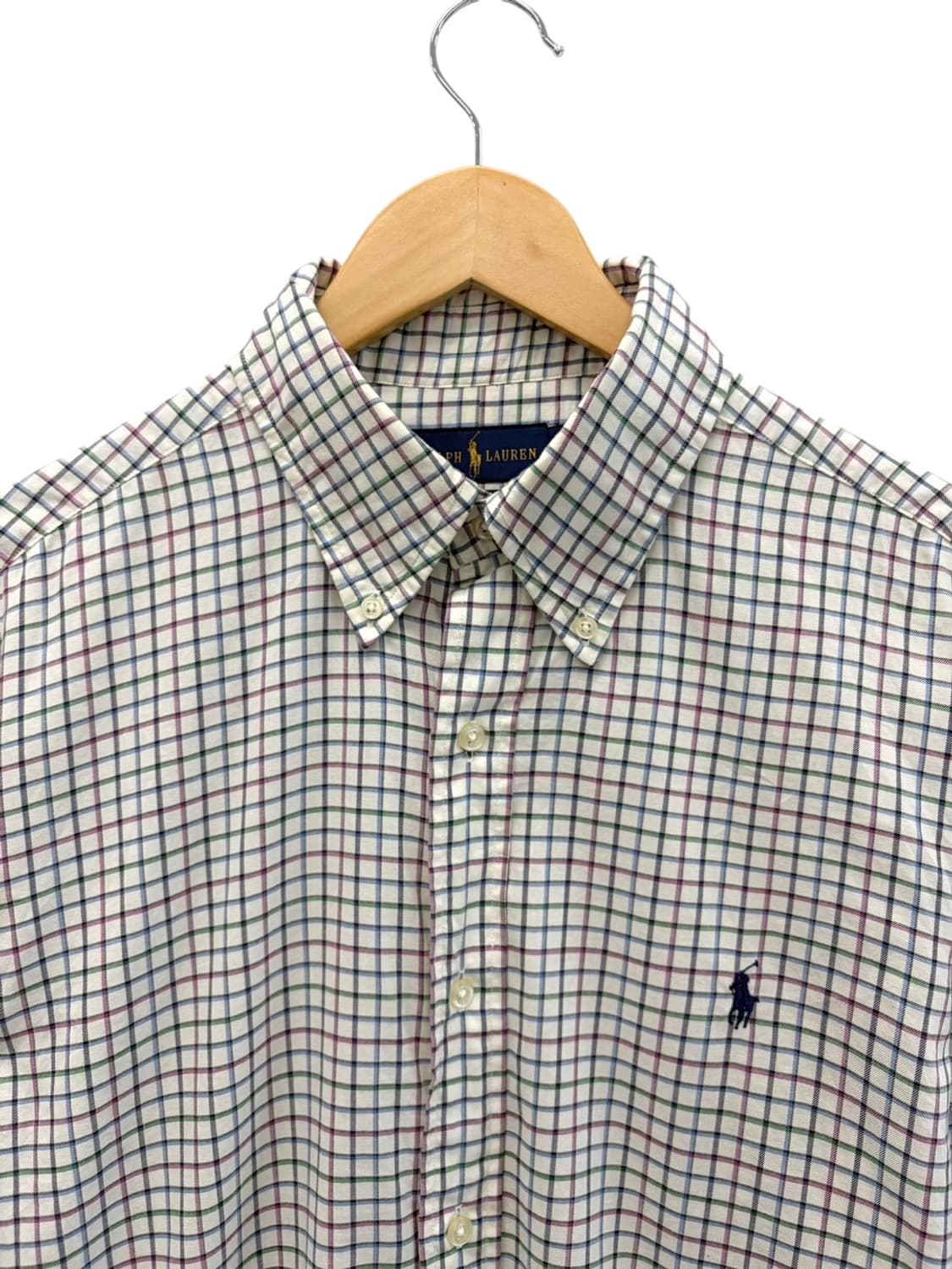 폴로 체크 셔츠 화이트 (L/국내105~110) 상품이미지2