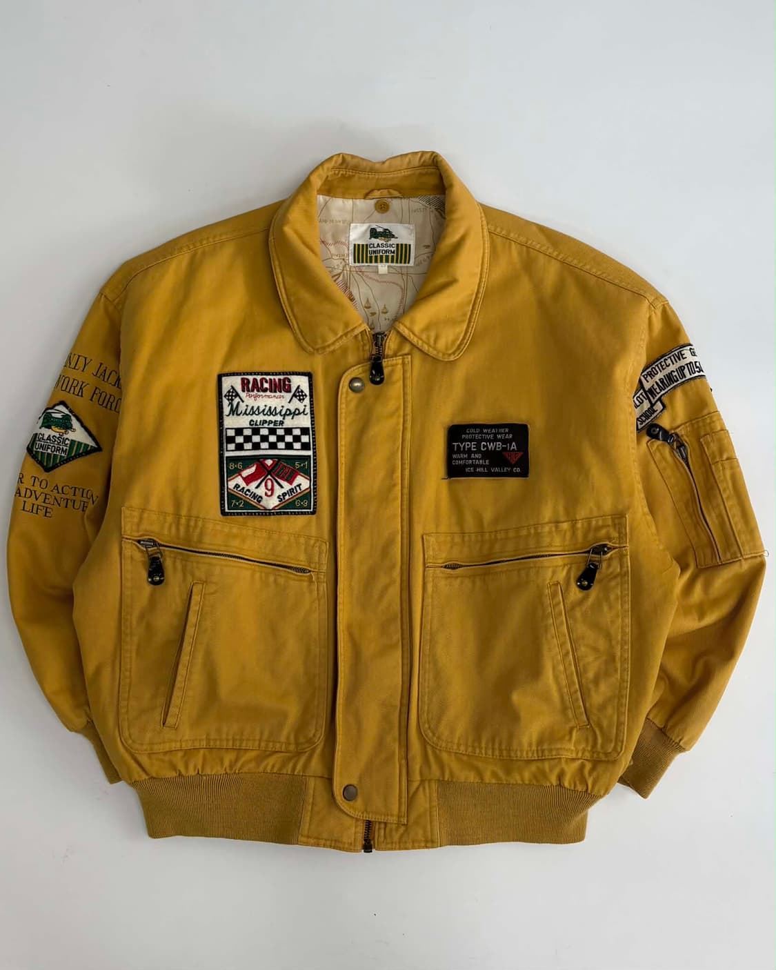 빈티지 00s 레이싱 봄버 바시티 자켓 상품이미지1