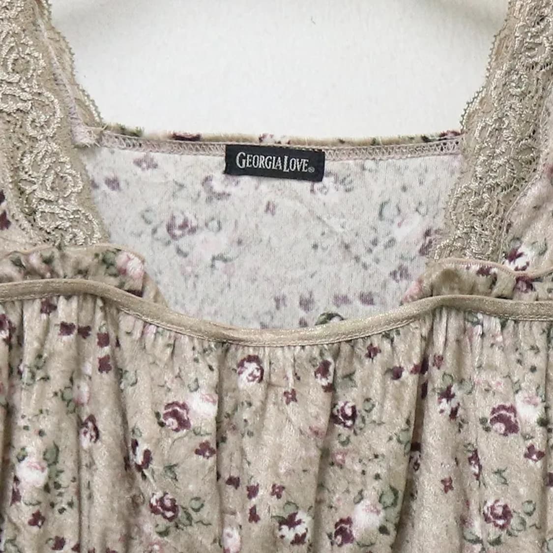 GEORGIA LOVE 플라워 레이스 모리걸 슬리브리스 60776 상품이미지5