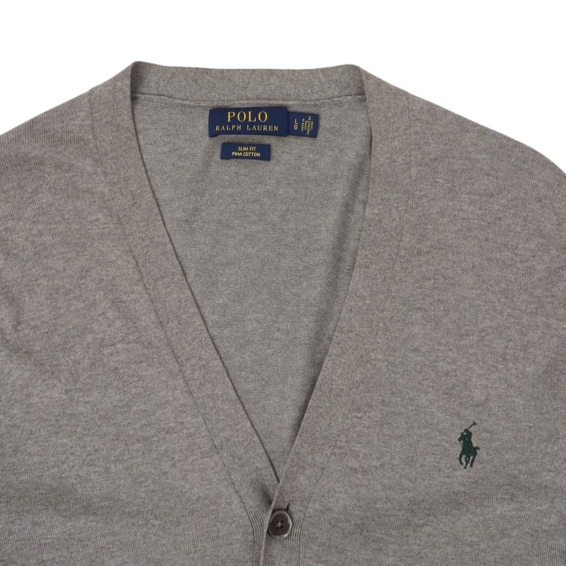 폴로 랄프로렌 그레이 피마코튼 가디건 상품이미지2
