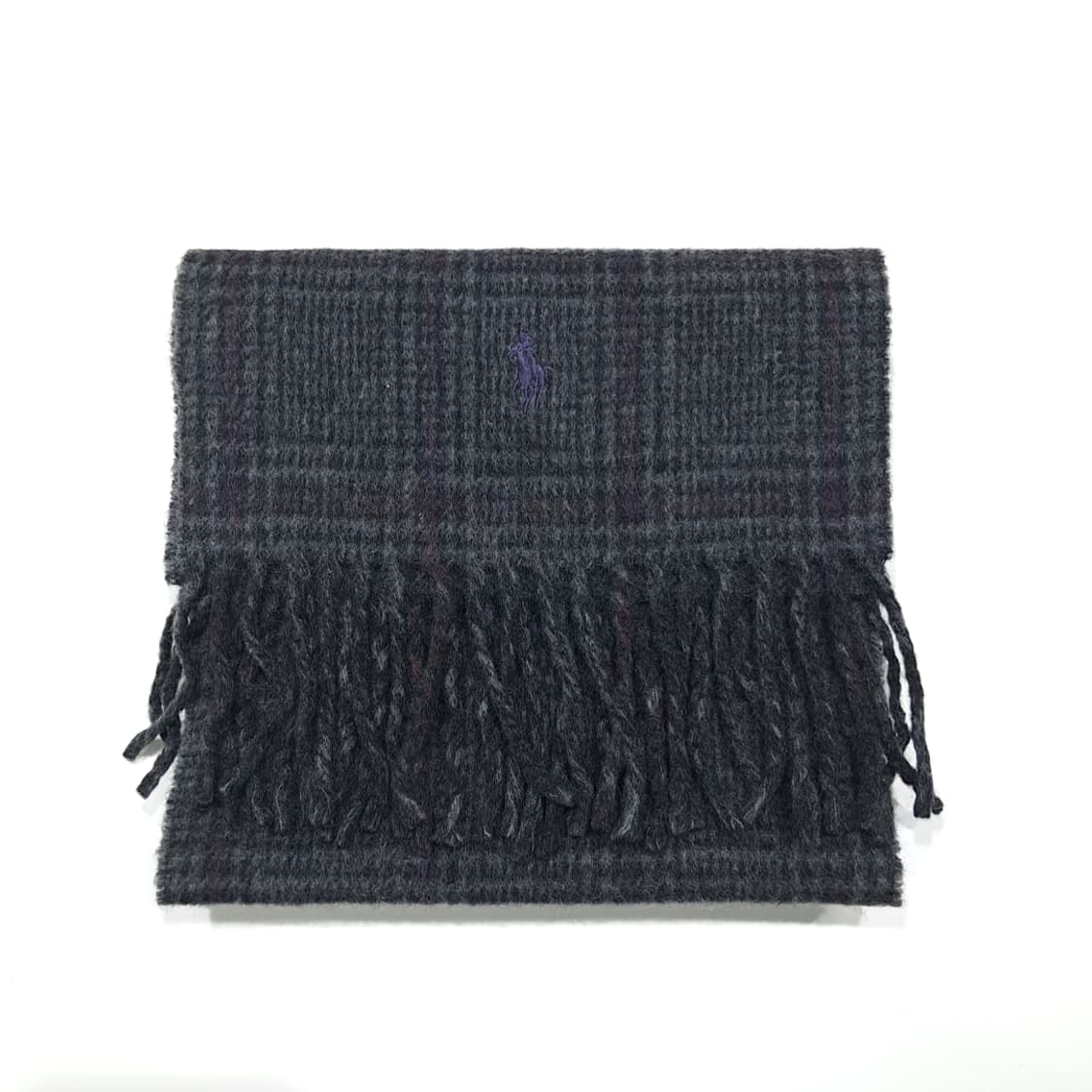 MX420 폴로 글렌체크 퍼플포니 차콜 머플러 목도리 상품이미지7