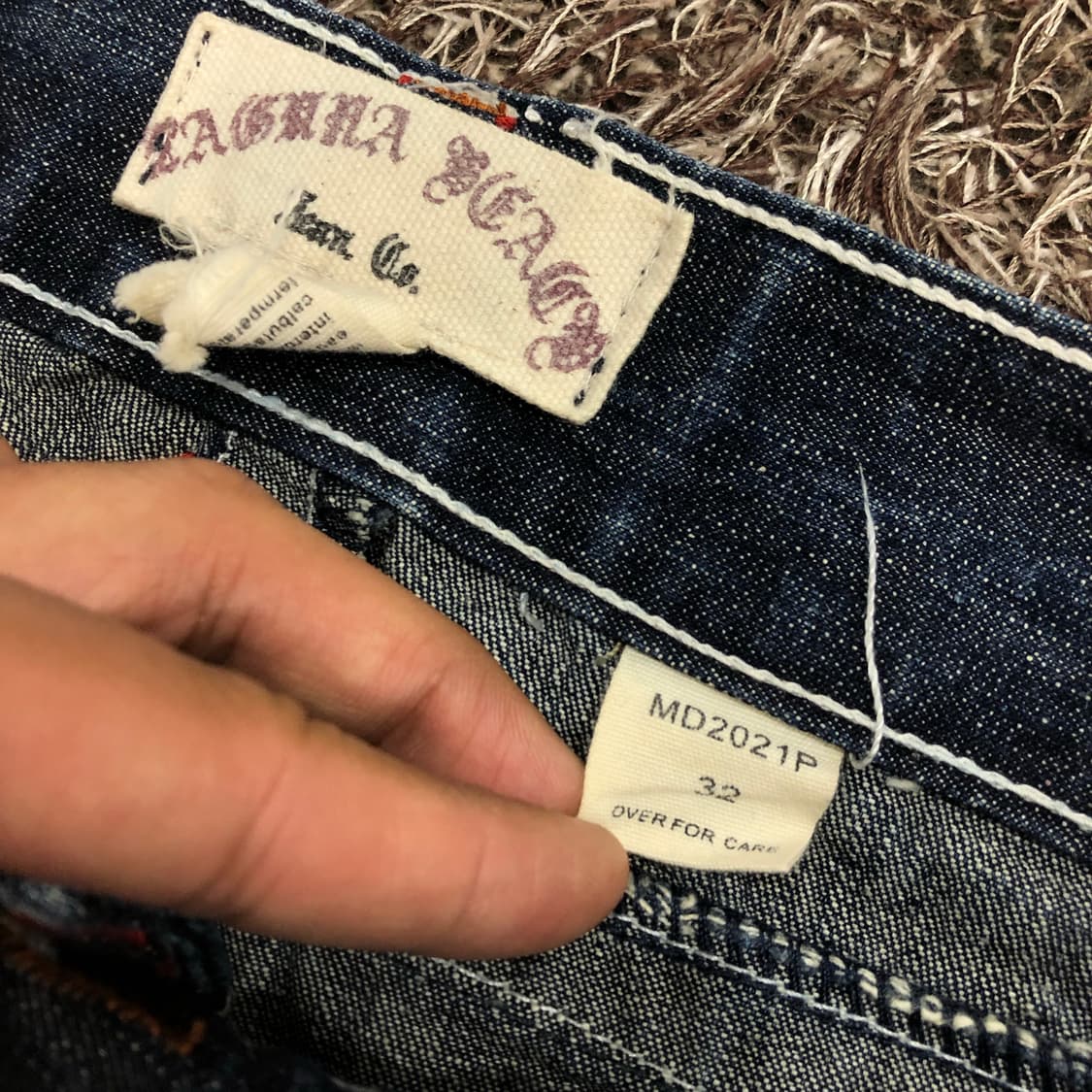 라구나비치 스티치 큐빅 부츠컷 데님 팬츠 상품이미지7