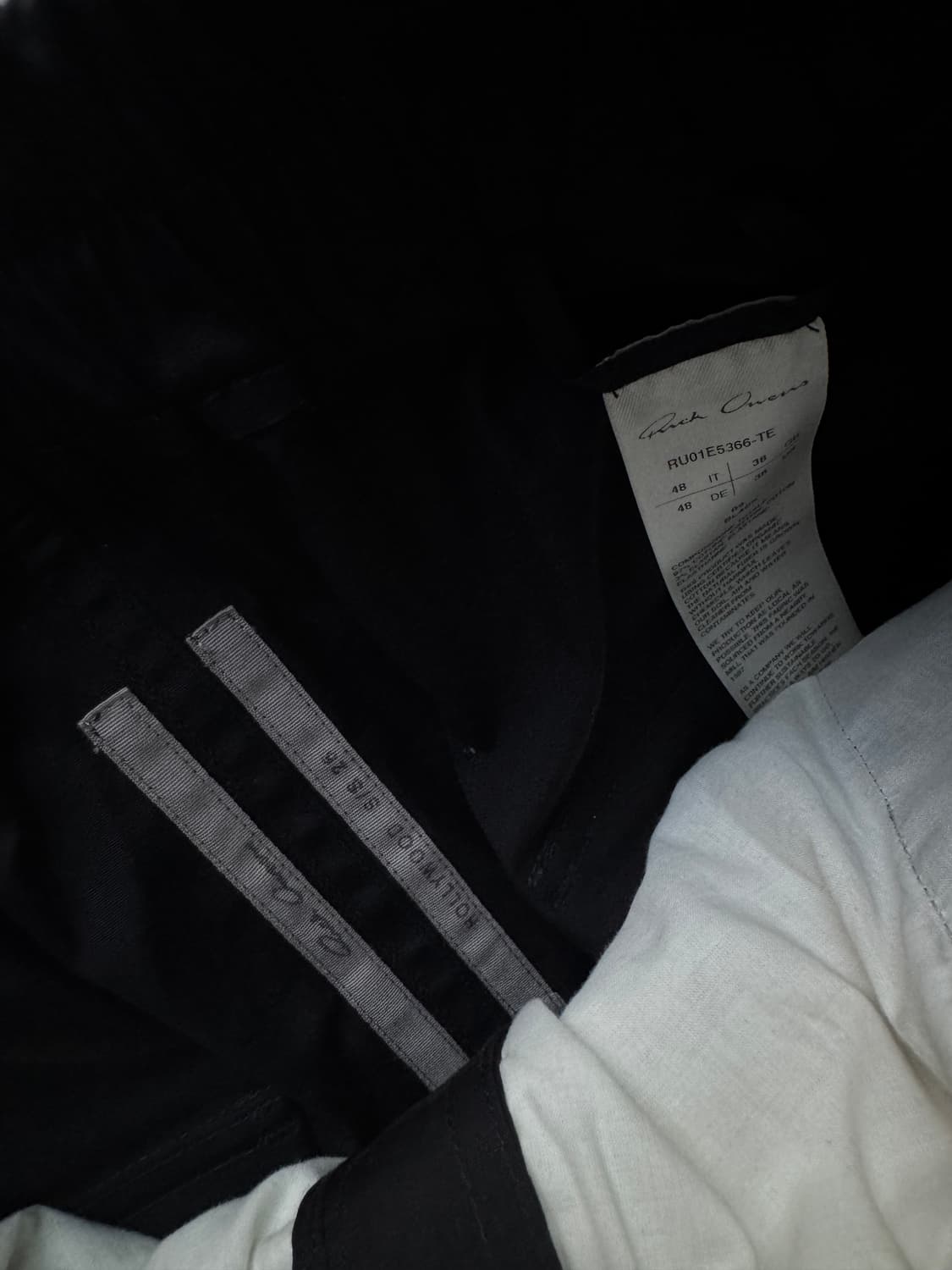 릭오웬스 벨라 드로스트링 와이드 코튼 팬츠 상품이미지3