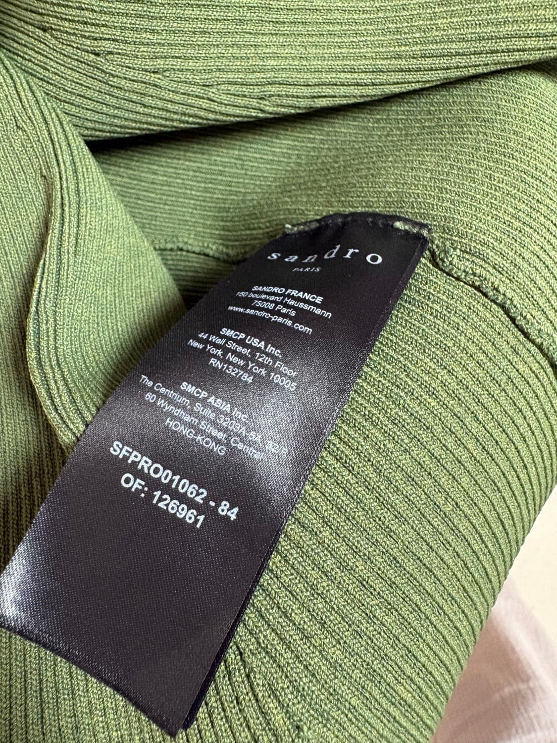 산드로 올리브그린 니트원피스 34사이즈 상품이미지5