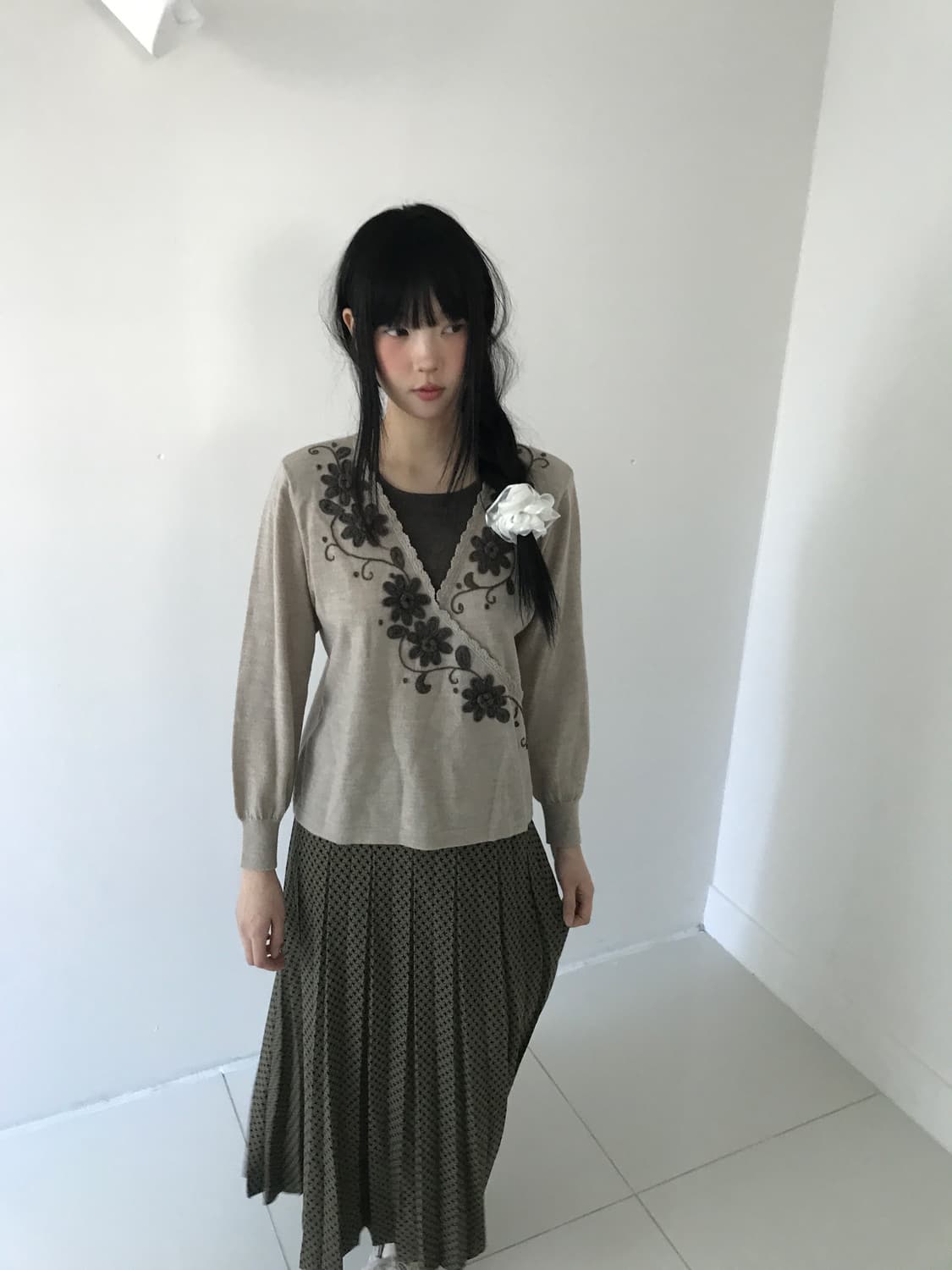 Antique pattern pleats skirt 상품이미지5