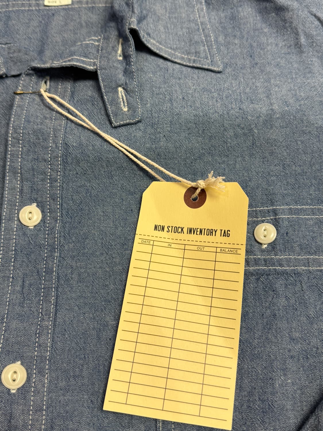 브론슨 논스탁 샴브레이셔츠 코리안 버전 - L사이즈 상품이미지3