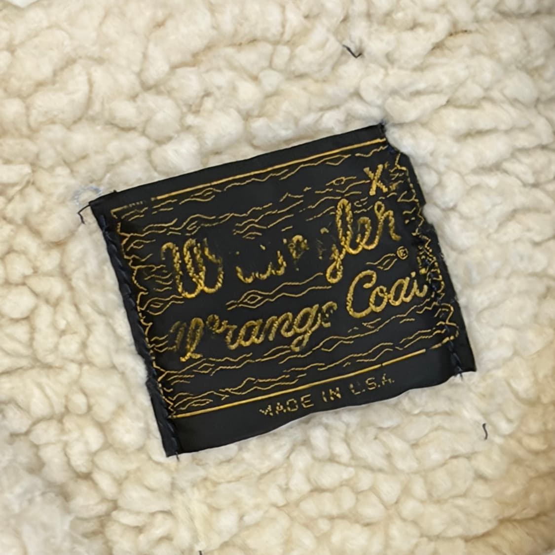 새상품급 90s Made in USA 랭글러 진청 쉐르파 양털 청자켓 상품이미지5