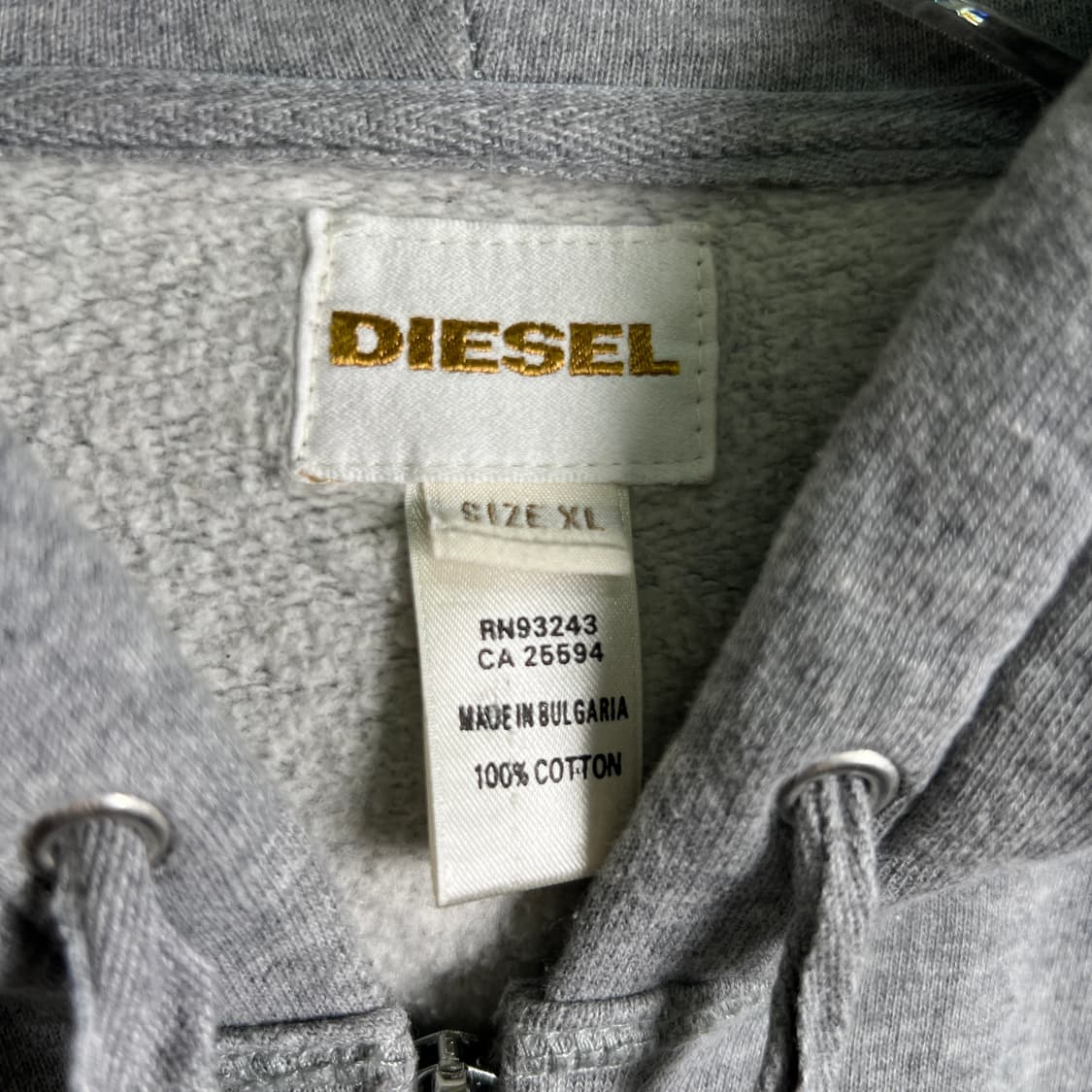 00's 디젤 빈티지 아트웍 그레이 후드집업 XL 상품이미지4