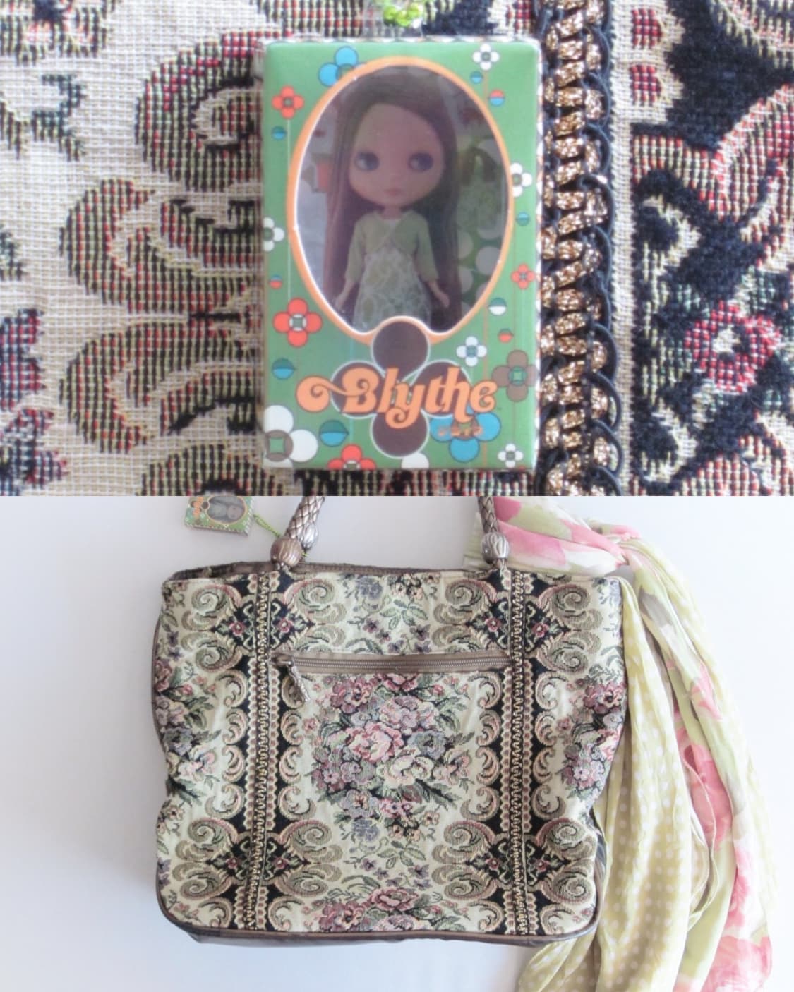 앤틱 브라이스돌 + 스카프 토트백 세트 상품이미지1