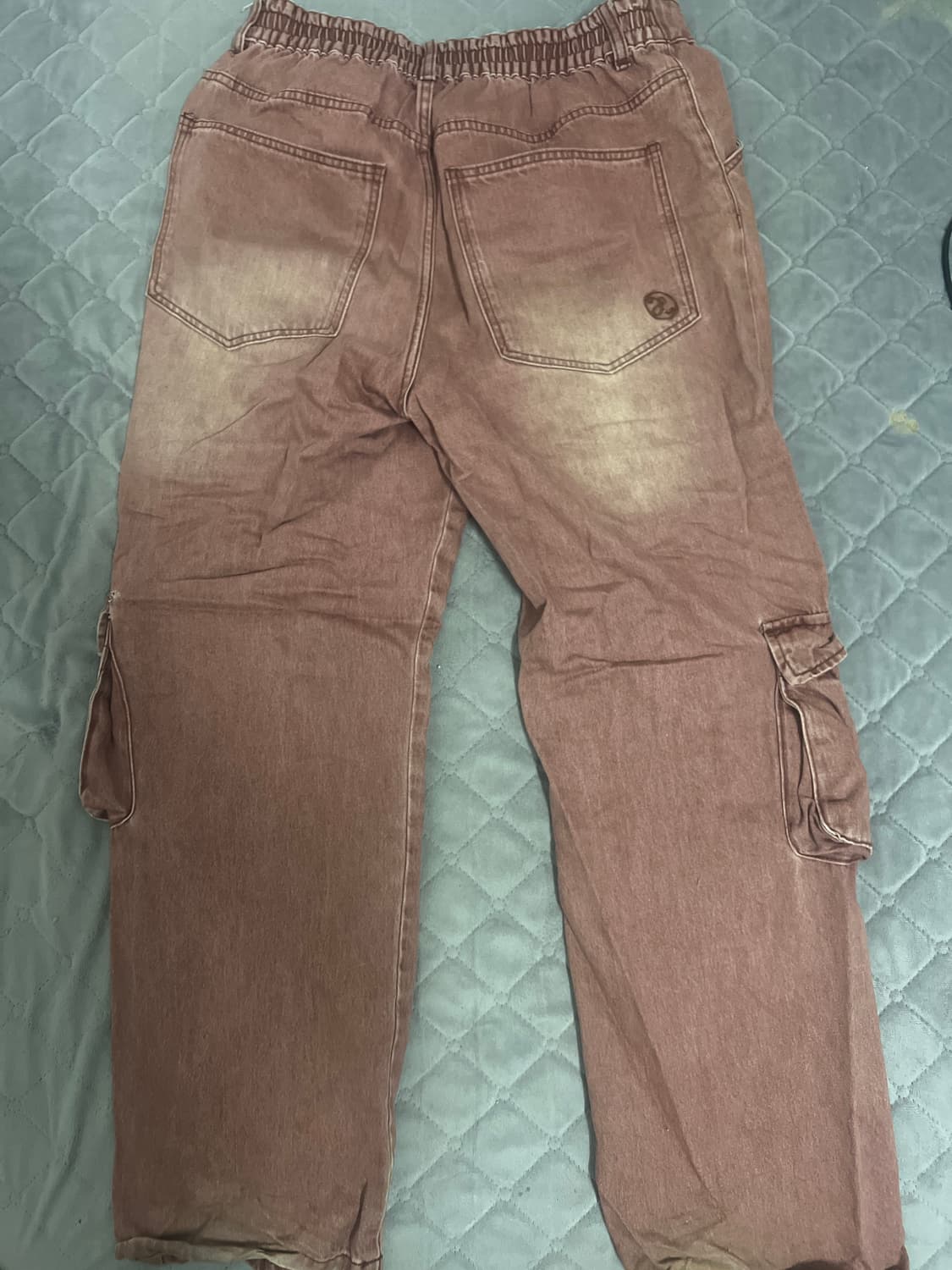 엑스톤즈 XP138 파스텔 데님 카고 팬츠 (PINK) 상품이미지2