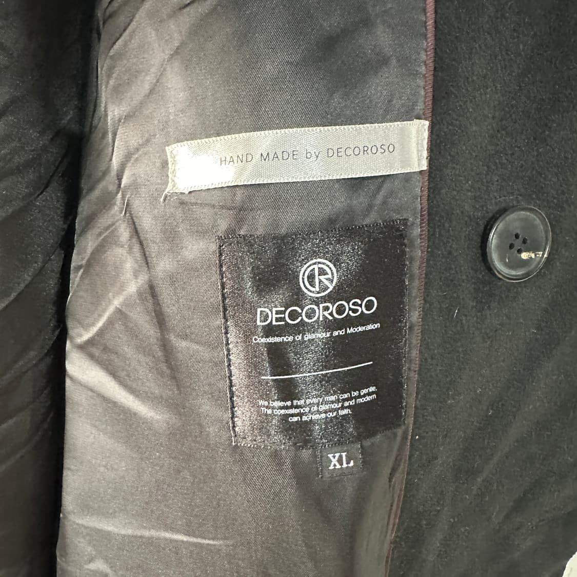 데꼬로소 캐시미어 혼방 더블 롱코트 XL 상품이미지3