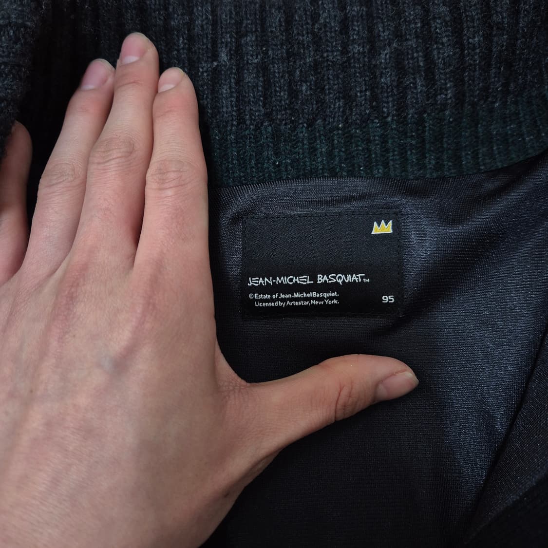 장미쉘바스키아 카라 니트집업 M(95) 상품이미지5