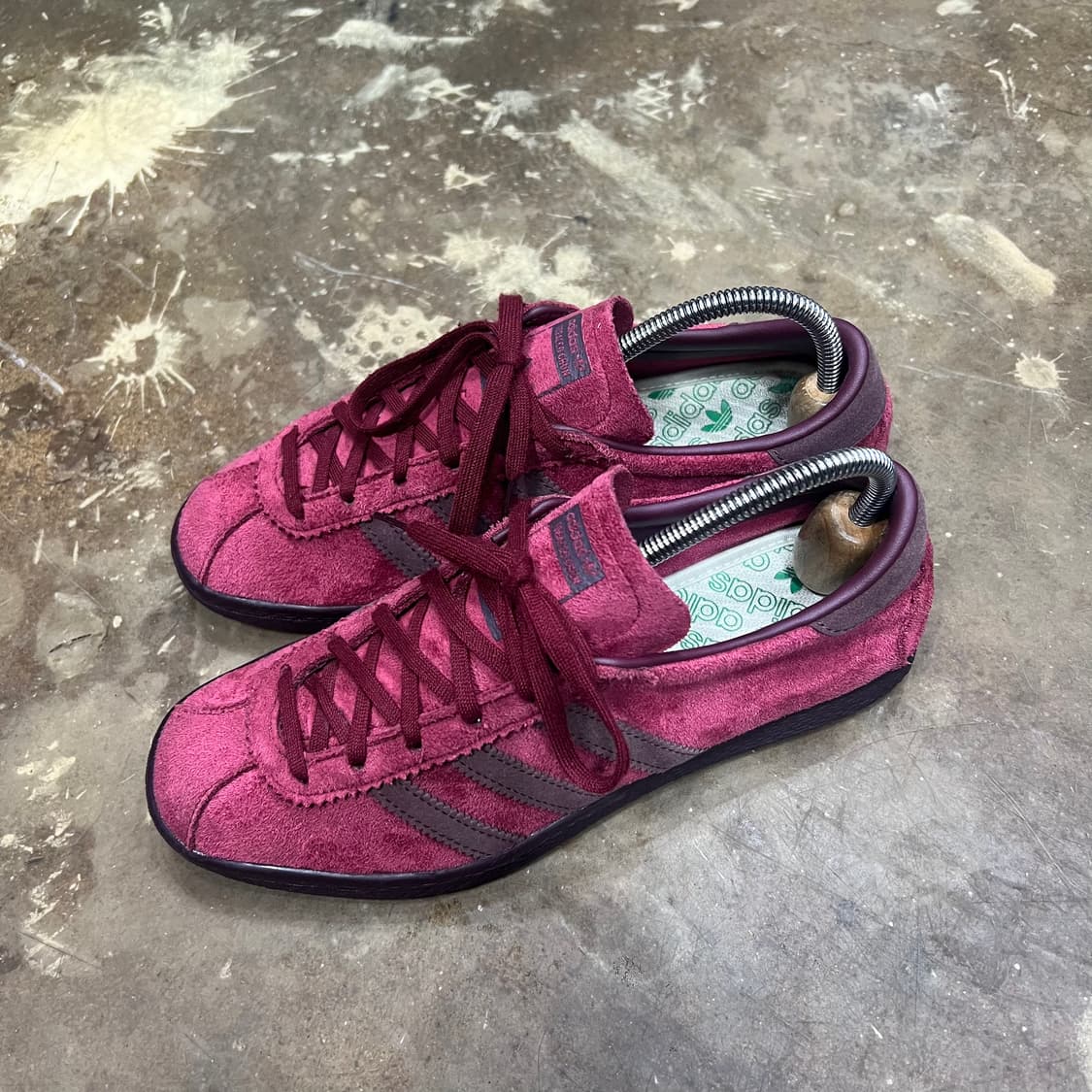 235) 아디다스 토바코 버건디 스웨이드 스니커즈 운동화 신발 상품이미지2