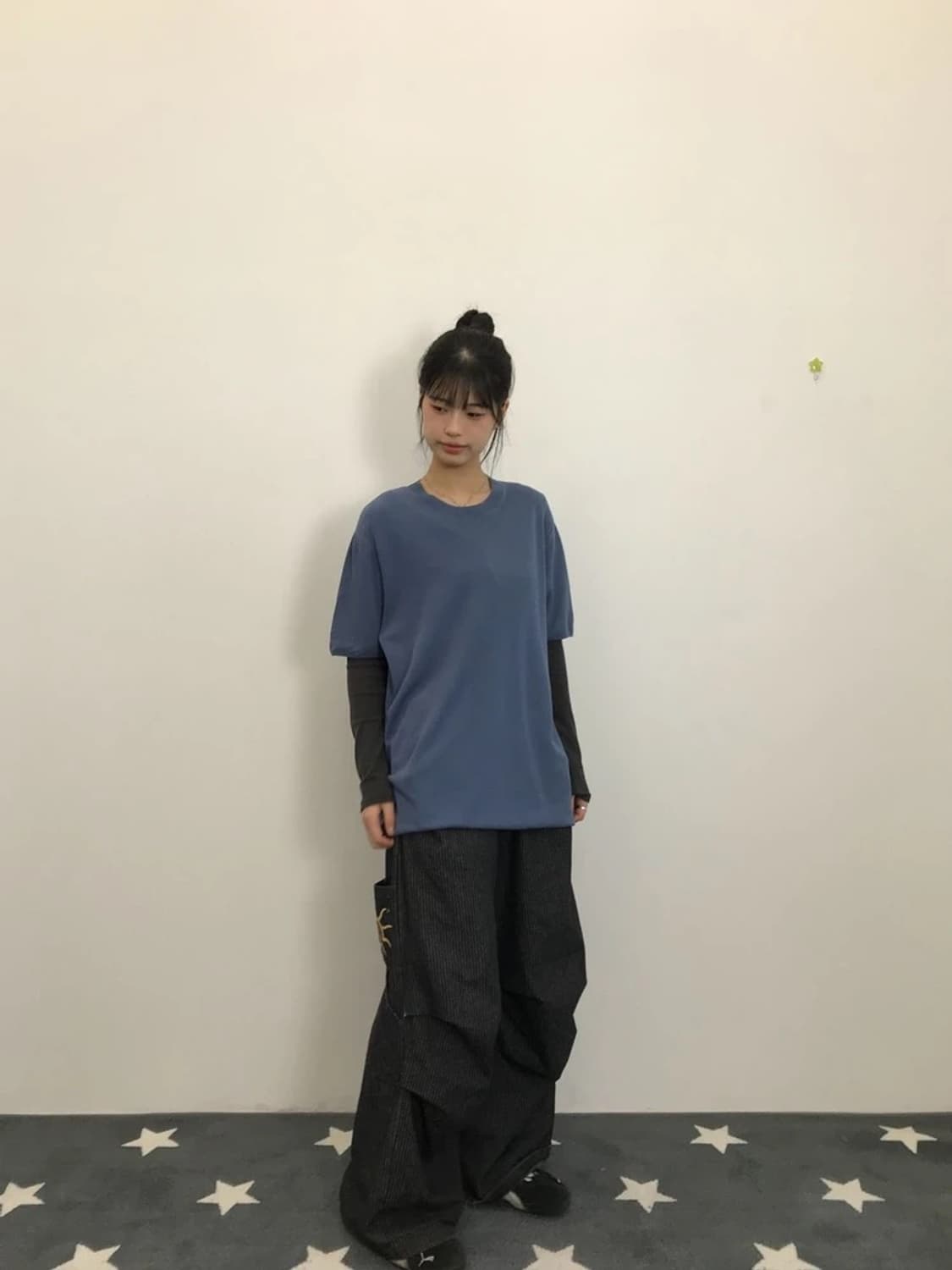 COS Blue Knit Short Sleeve T Shirt 상품이미지1