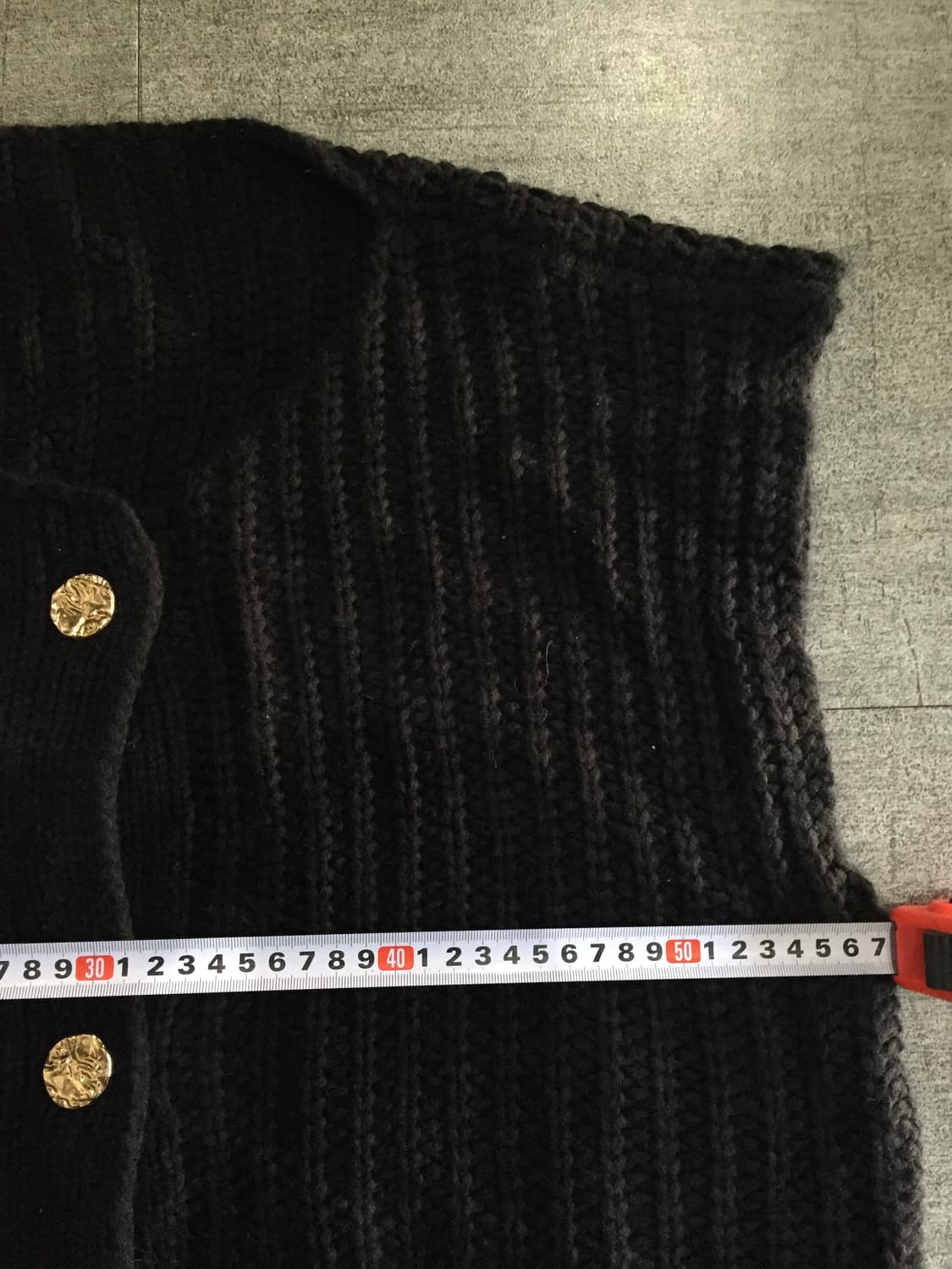 일본빈티지 올드스쿨아메카지 쓰리버튼 니트베스트 블랙 상품이미지2