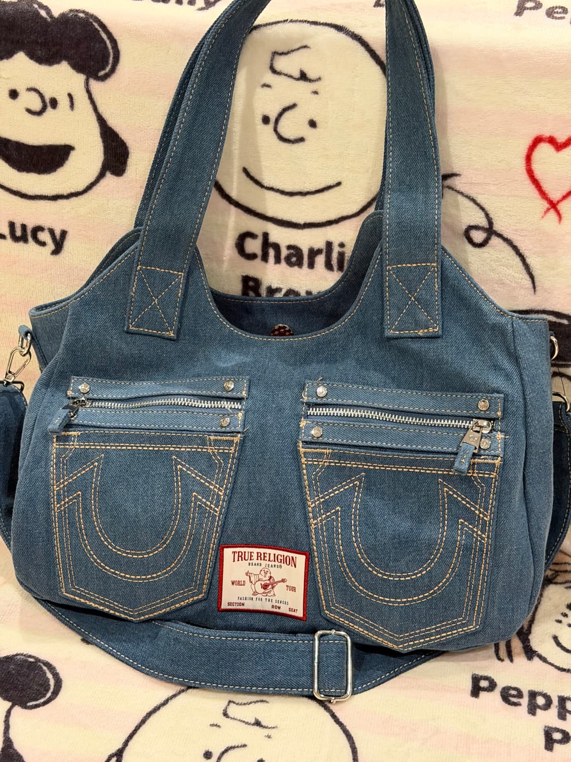 [신상✨블프세일] 트루릴리젼 숄더백 데님 빈티지 스티치 상품이미지2