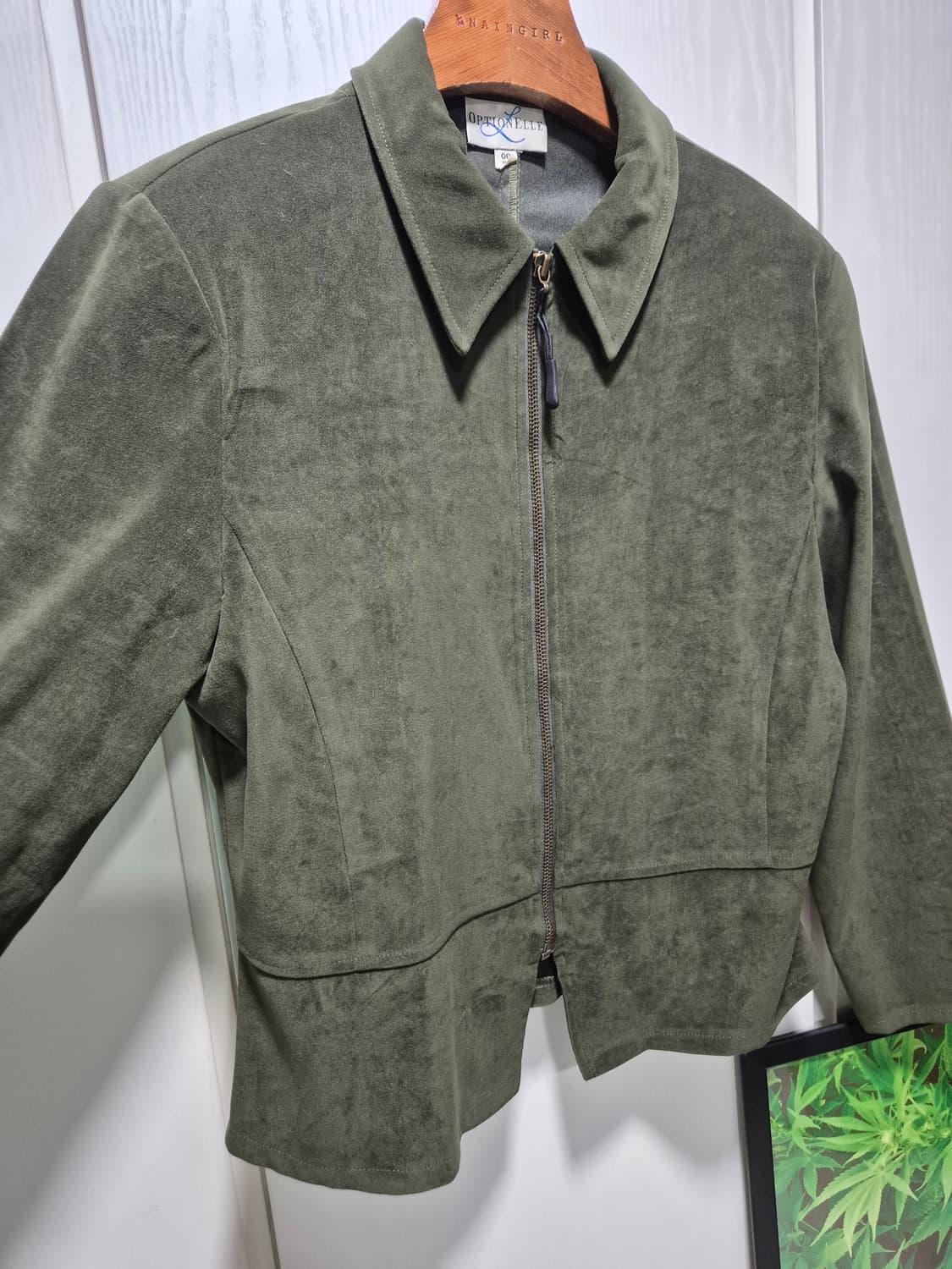 (세일)JPN VTG. ORTALLEY 카키올리브색 스웨이드 자켓 상품이미지7