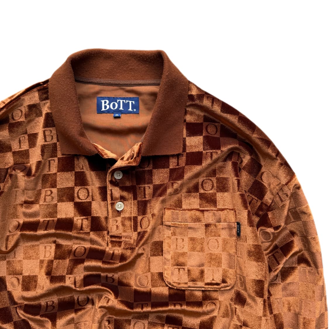 BoTT 체커보드 벨루어 폴로셔츠 XL(2XL) 상품이미지3