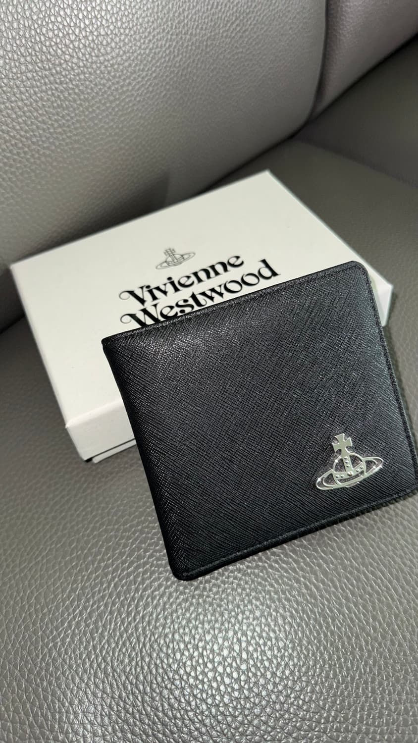 비비안 웨스트우드 코인 포켓 더비 빌 폴드 지갑 블랙 팝니당 상품이미지1